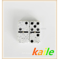 Double six Black Marble Effect domino
